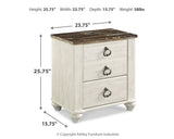 Willowton Twin Panel Bed with Nightstand