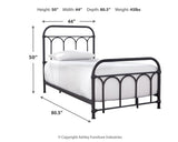 Nashburg Twin Metal Bed