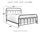 Nashburg Queen Metal Bed with Mattress