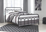 Nashburg Queen Metal Bed with Mattress