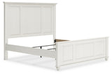 Grantoni King Panel Bed with Mirrored Dresser