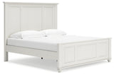 Grantoni King Panel Bed with Mirrored Dresser