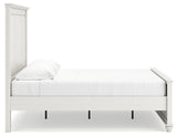 Grantoni King Panel Bed with Mirrored Dresser