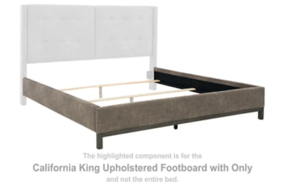 Wittland California King Upholstered Footboard with Rails