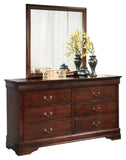 Alisdair Twin Sleigh Bed with Mirrored Dresser, Chest and Nightstand