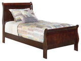 Alisdair Twin Sleigh Bed with Mirrored Dresser