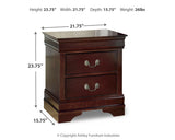 Alisdair Twin Sleigh Bed with Mirrored Dresser and 2 Nightstands