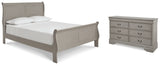 Kordasky Queen Sleigh Bed with Dresser