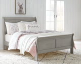 Kordasky Full Sleigh Bed with Mirrored Dresser and 2 Nightstands