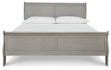 Kordasky California King Sleigh Bed with Mirrored Dresser