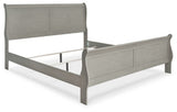 Kordasky King Sleigh Bed with Mirrored Dresser