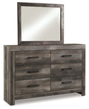 Wynnlow King Poster Bed with Mirrored Dresser, Chest and 2 Nightstands