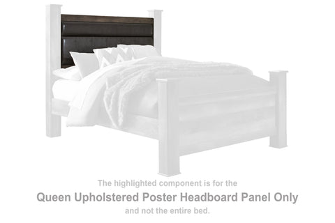 Wynnlow Queen Upholstered Poster Headboard Panel