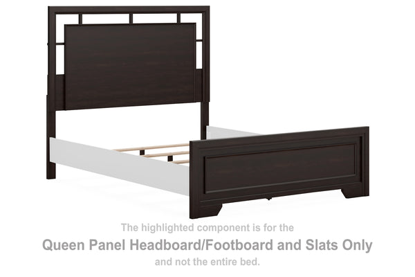 Covetown Queen Panel Headboard/Footboard and Slats