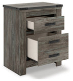 Frandern Two Drawer Night Stand
