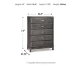 Caitbrook Full Storage Bed with 7 Storage Drawers with Mirrored Dresser, Chest and 2 Nightstands