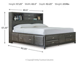 Caitbrook Queen Storage Bed with 8 Drawers