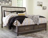 Brueban King Panel Bed with 2 Storage Drawers