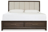 Brueban King Panel Bed with 2 Storage Drawers