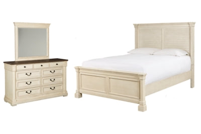 Bolanburg Queen Panel Bed with Mirrored Dresser