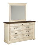 Bolanburg California King Panel Bed with Mirrored Dresser