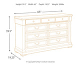 Bolanburg California King Panel Bed with Dresser