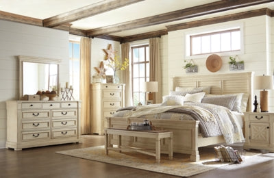 Bolanburg Queen Panel Bed with Mirrored Dresser