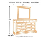 Bolanburg Queen Panel Bed with Mirrored Dresser