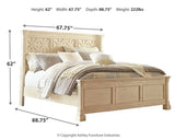 Bolanburg Queen Panel Bed with Mirrored Dresser and 2 Nightstands