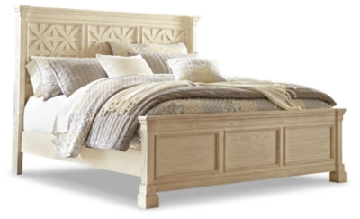 Bolanburg King Panel Bed with Mirrored Dresser