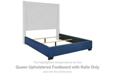 Coralayne Queen Upholstered Footboard with Rails