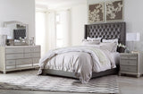 Coralayne Queen Upholstered Bed with Mirrored Dresser