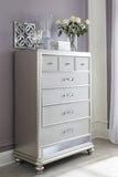 Coralayne King Upholstered Bed with Mirrored Dresser and Chest