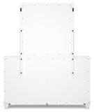 Fortman Twin Panel Bed with Mirrored Dresser and Nightstand