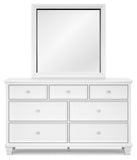 Fortman Twin Panel Bed with Mirrored Dresser and Nightstand