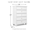 Fortman Queen Panel Bed with Mirrored Dresser, Chest and 2 Nightstands