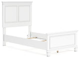 Fortman Twin Panel Bed with Mirrored Dresser and 2 Nightstands