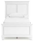 Fortman Twin Panel Bed with Mirrored Dresser and 2 Nightstands