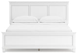 Fortman California King Panel Bed with Mirrored Dresser and Chest
