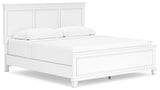 Fortman King Panel Bed with Mirrored Dresser