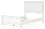 Fortman Full Panel Bed with Mirrored Dresser and Chest