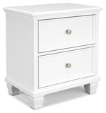 Fortman Full Panel Bed with Mirrored Dresser, Chest and 2 Nightstands