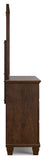 Danabrin Full Panel Bed with Mirrored Dresser