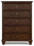 Danabrin Twin Panel Bed with Mirrored Dresser, Chest and 2 Nightstands