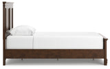 Danabrin Twin Panel Bed with Mirrored Dresser, Chest and 2 Nightstands