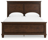 Danabrin Queen Panel Bed with Mirrored Dresser and Chest