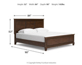 Danabrin California King Panel Bed with Mirrored Dresser, Chest and 2 Nightstands