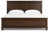 Danabrin California King Panel Bed with Mirrored Dresser