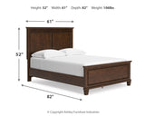 Danabrin Full Panel Bed with Mirrored Dresser, Chest and Nightstand