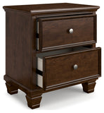 Danabrin King Panel Bed with Mirrored Dresser, Chest and 2 Nightstands